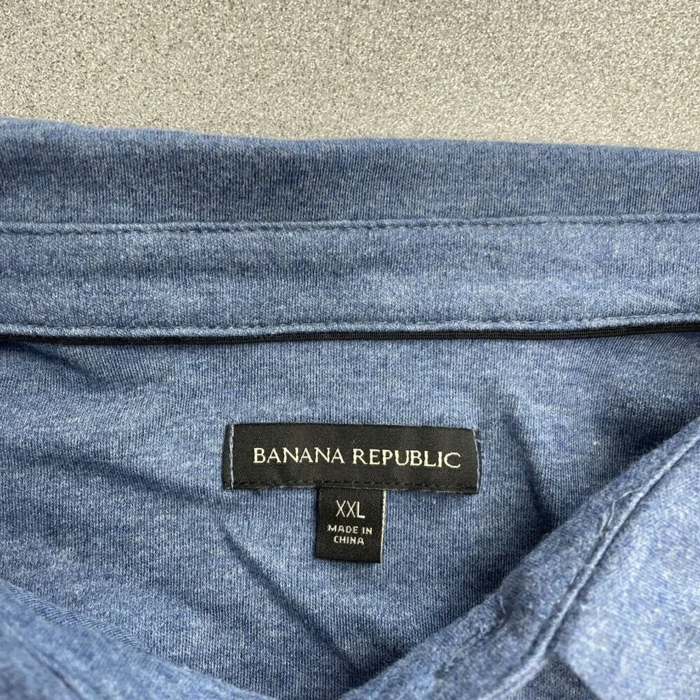 Banana Republic Men's XXL Luxe Touch Performance Polo Shirt Blue n1037